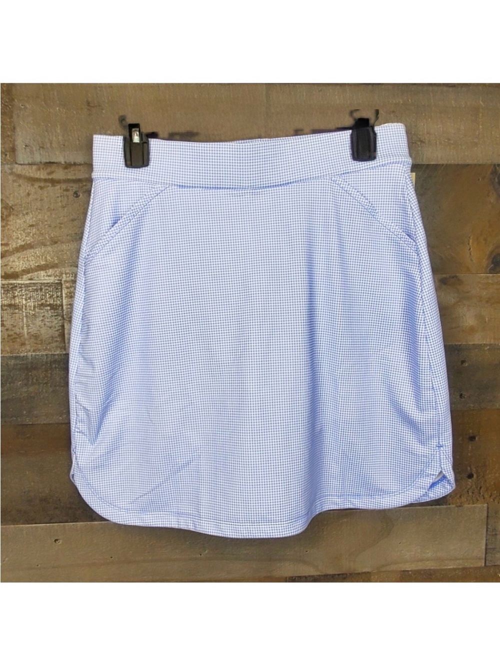Peter Millar light Blue Gingham Athletic Skort - Women